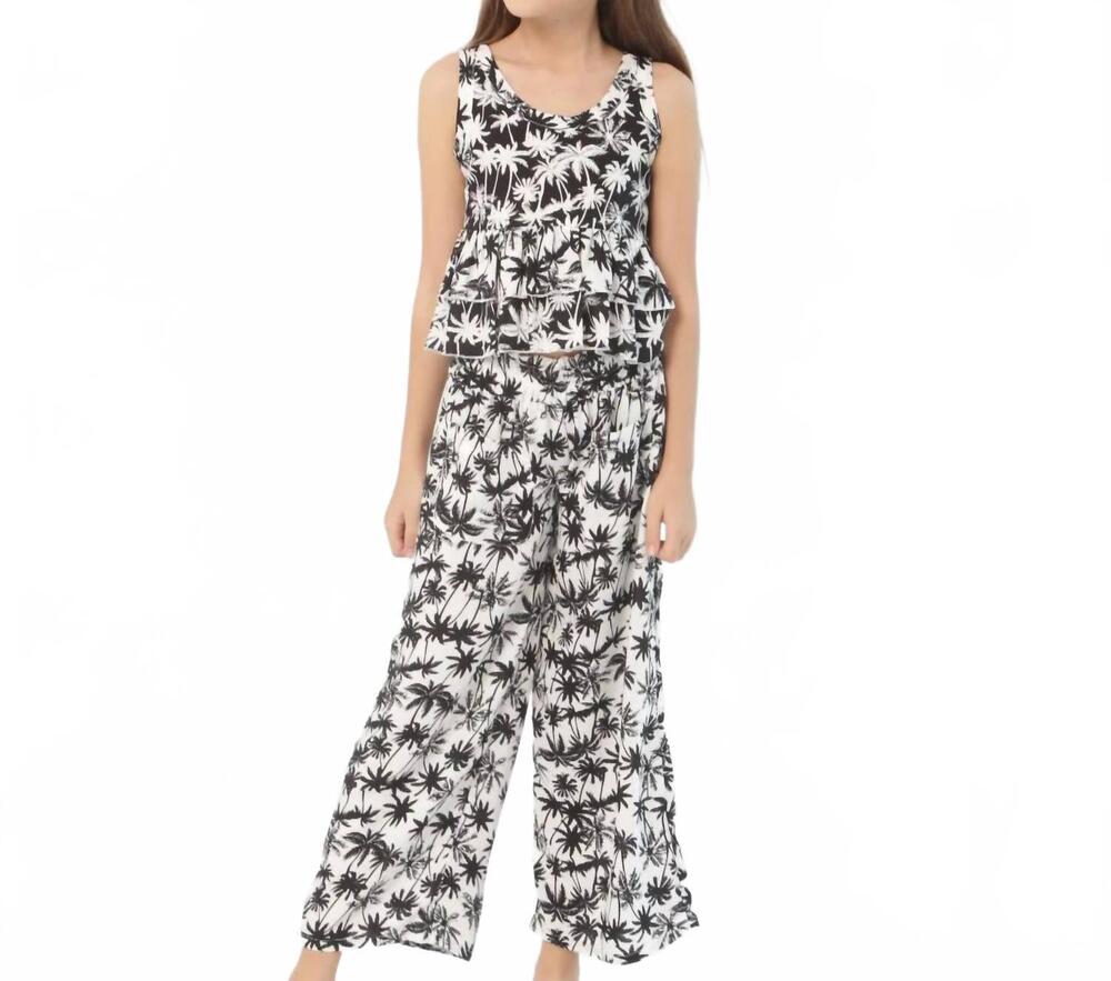 NEW JOYOUS & FREE willa and arden pant set in black and white
